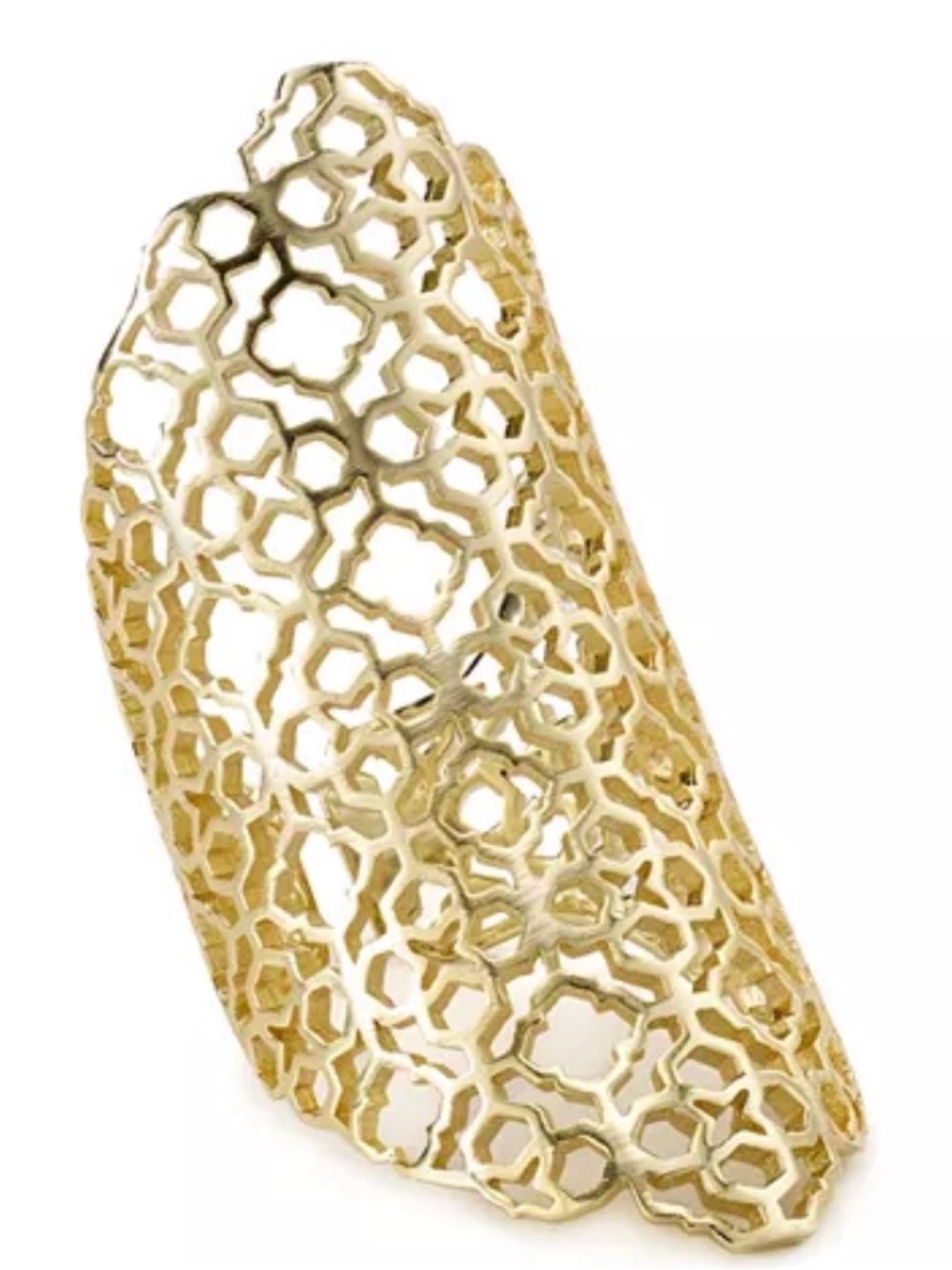 Kendra Scott Gold Filigree Openwork Statement Ring- Boone Ring